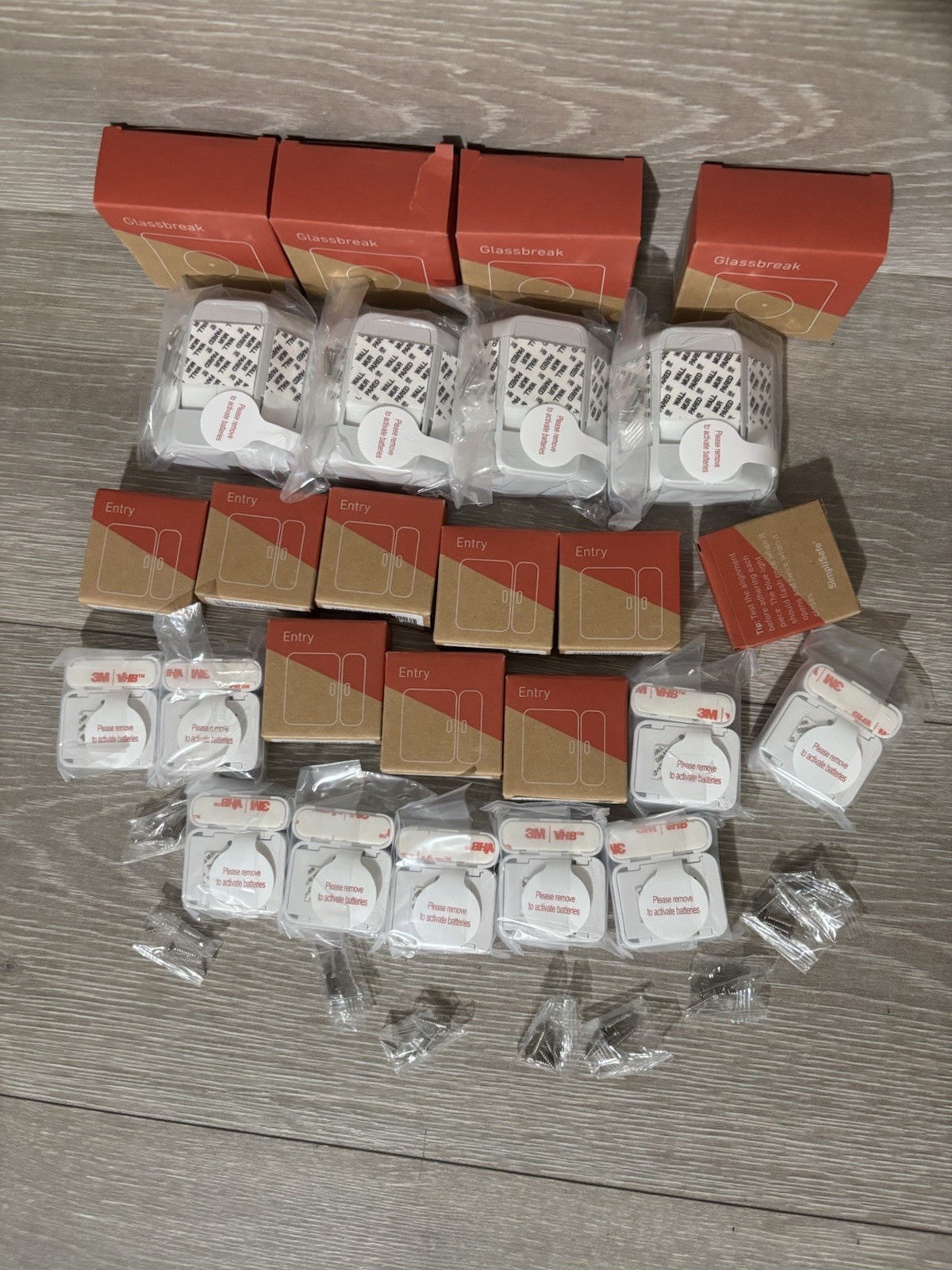 Lot of 9x SimpliSafe Entry Sensor Door/Window ES3 and 4x Glassbreak Sensors GB3
