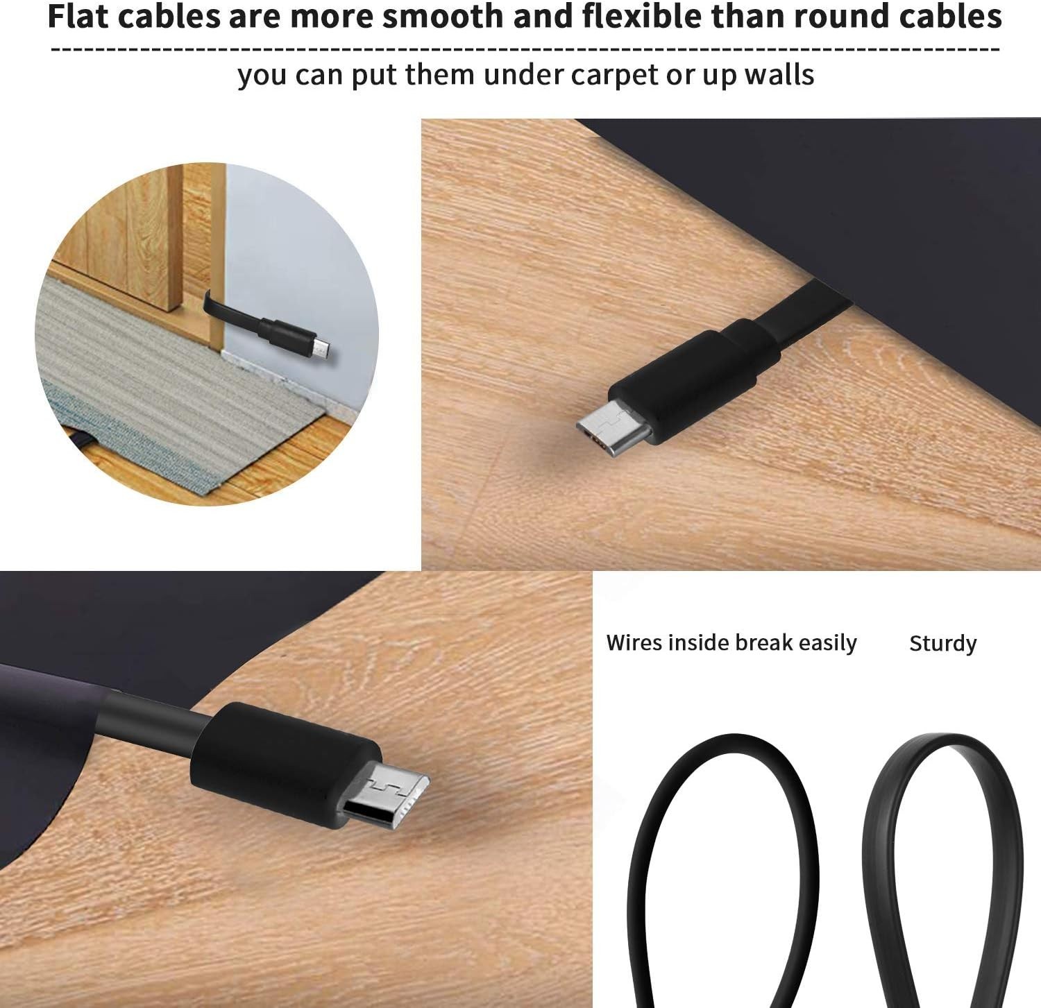 2 Pack 20FT Power Extension Cable for Wyze Cam v4,WyzeCam,Wyze Cam Pan,WYZE C…
