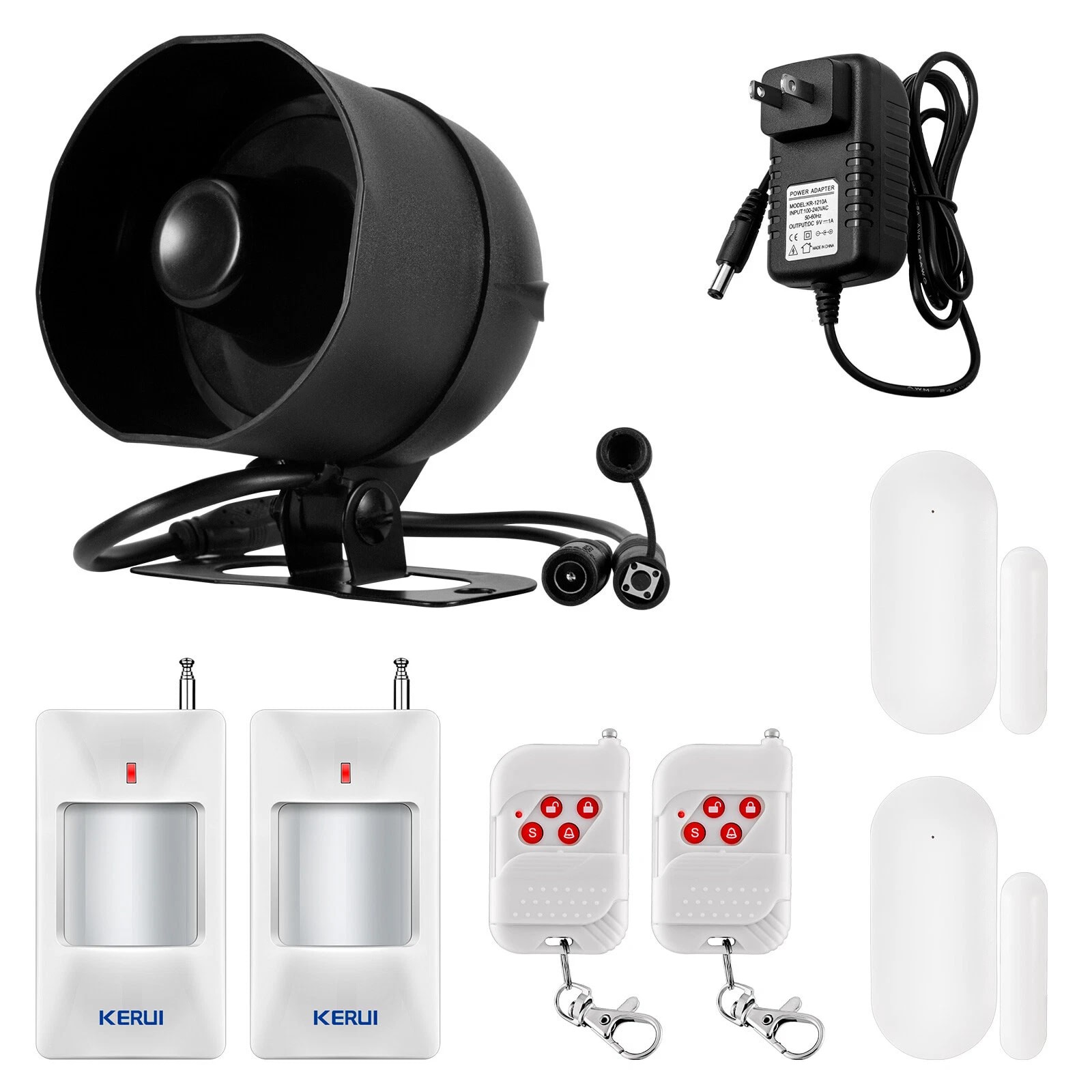 110dB WiFi Burglar Alarm Kit App Controlled Door Motion Sensor Security Set