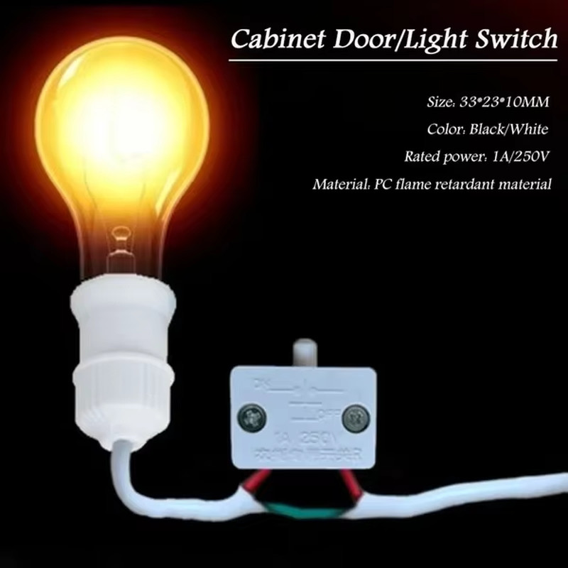 1Set Household Automatic Reset Switch Closet Cabinet Light Door Control Wardrobe