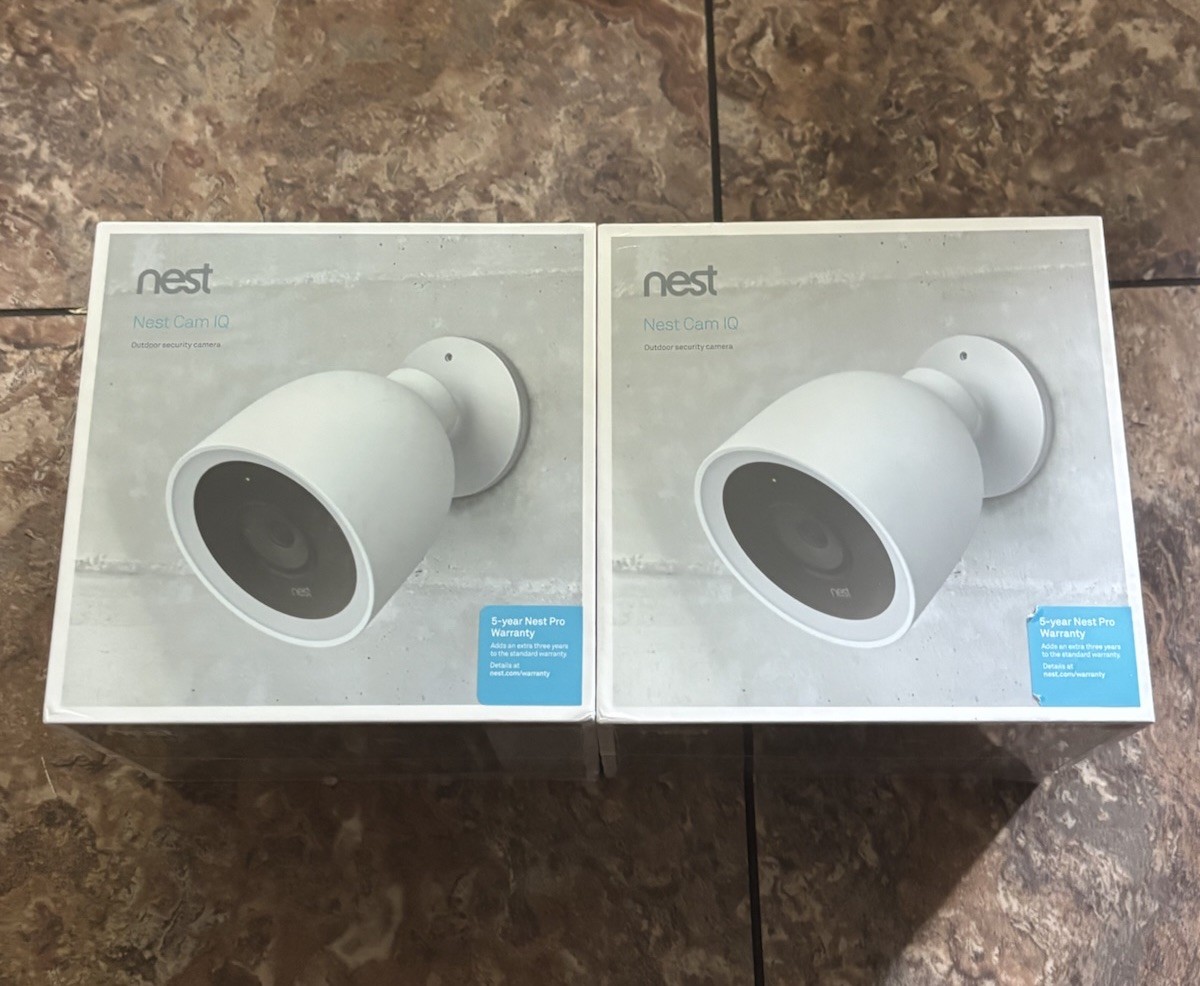 Google Nest Cam IQ 2 Pack Outdoor Smart Security Camera NC4200US