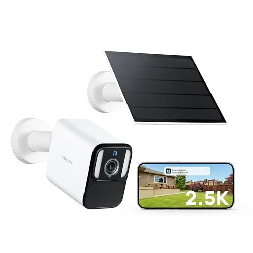 Lucio 2.5K Security Camera Outdoor Battery Wireless with Solar Powered, Color