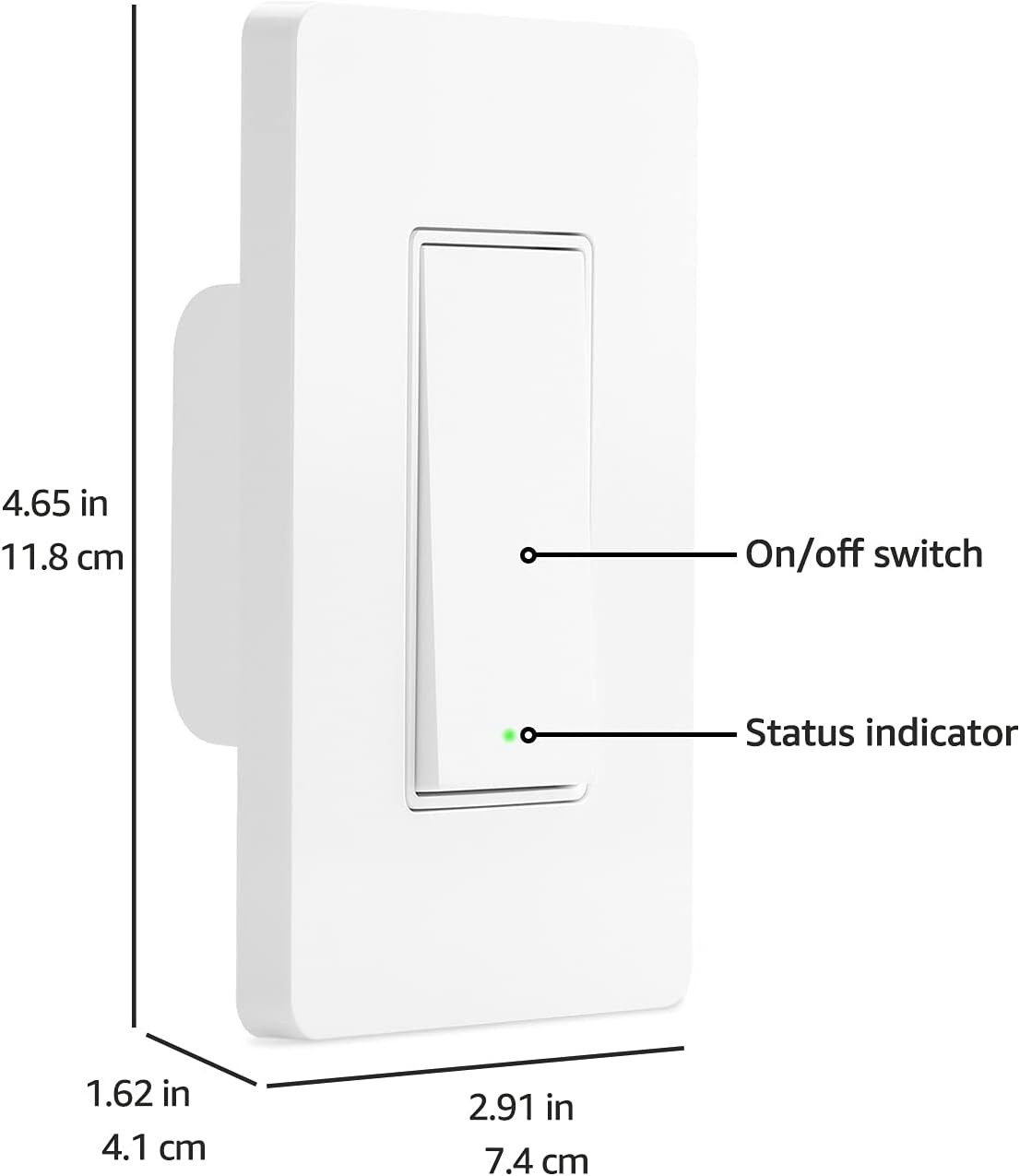 Smart Light Switch, 3-Way, Works with Alexa Only, Voice Control, 2.4 Ghz Wi-Fi,