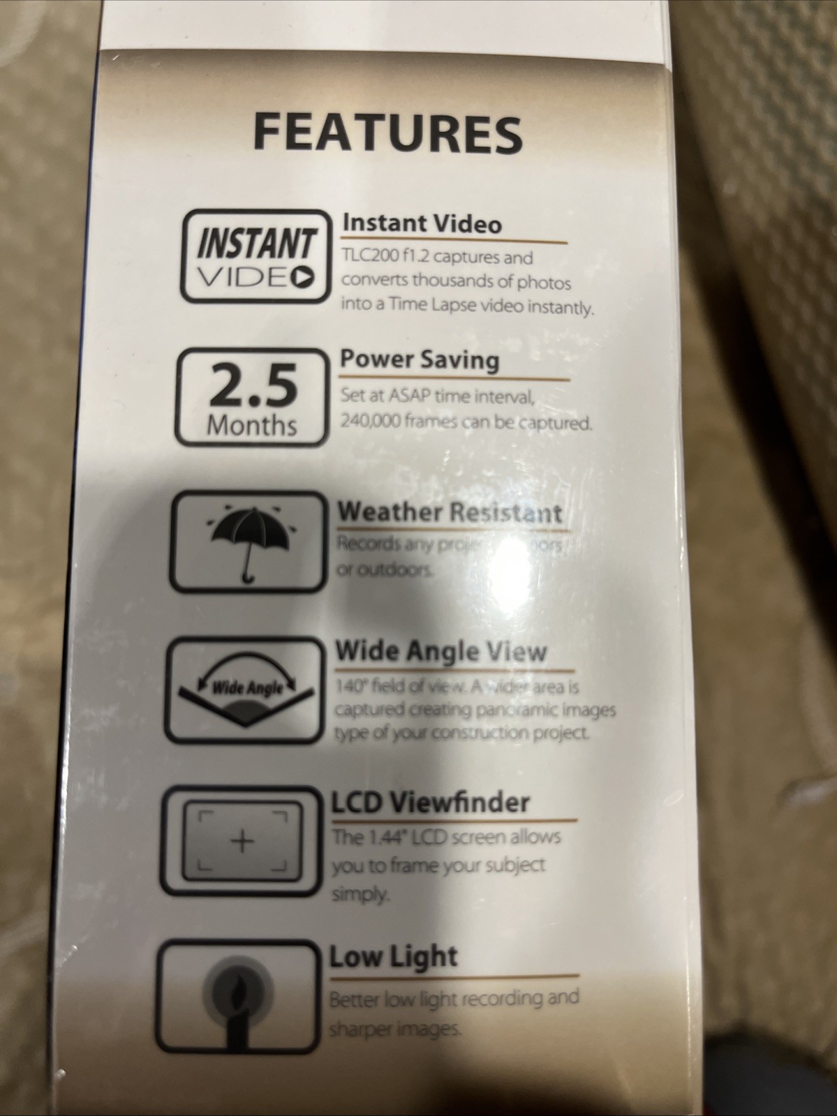 Brinno BCC100 Time Lapse Construction Camera 720p | Weather Housing (UNOPENED)