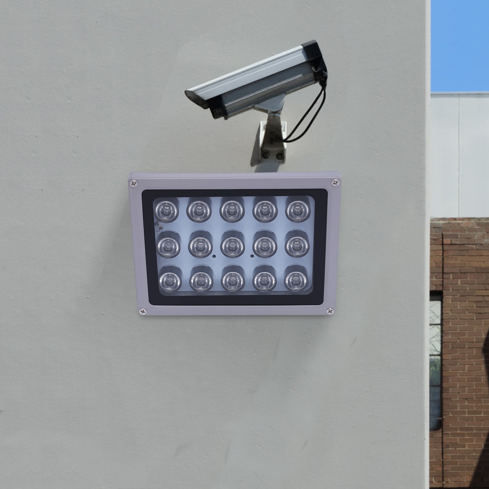 30W 12V IR Infrared Illuminator Lamp Night Vision Security Floodlight For CCTV