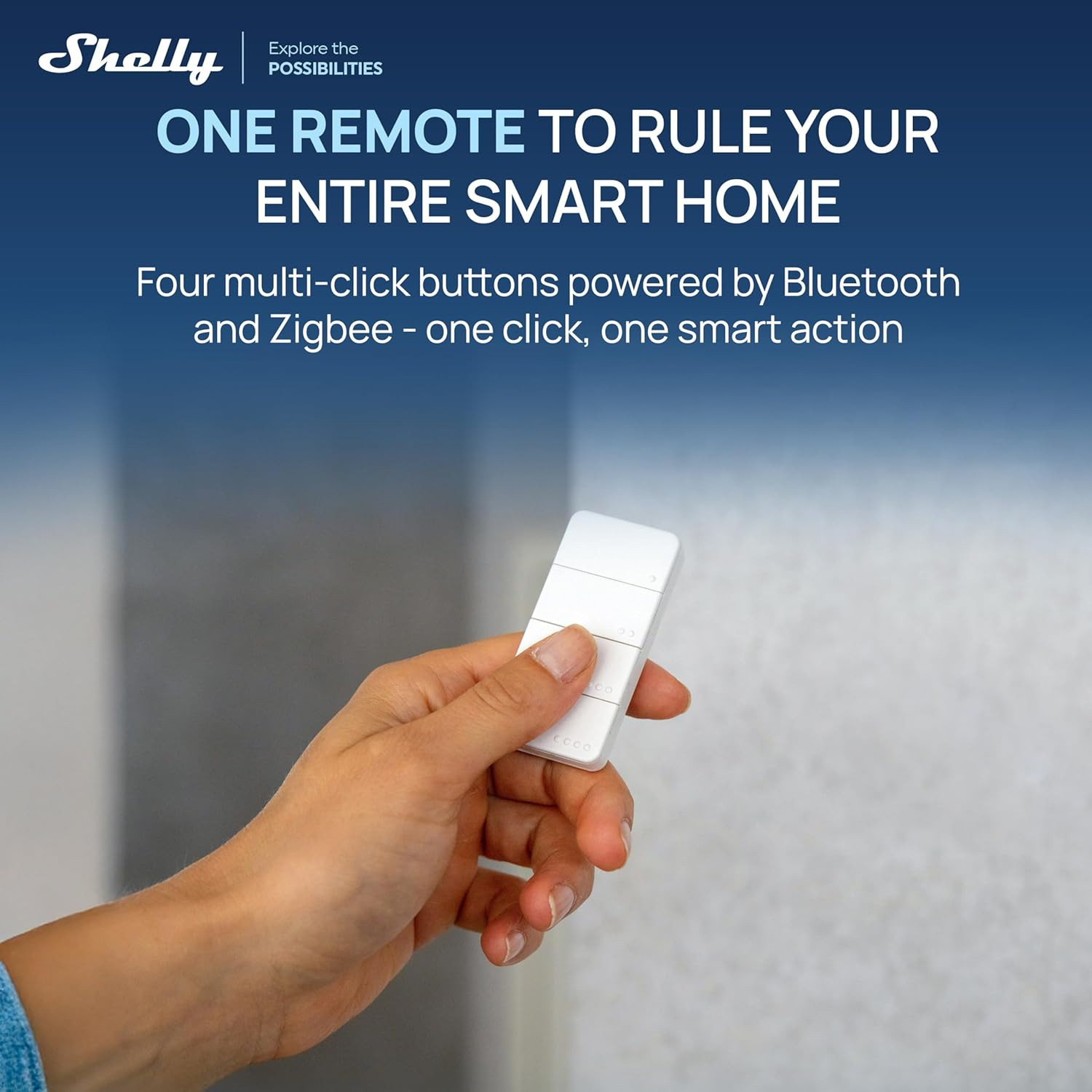 BLU RC Button 4 ZB Smart Bluetooth Zigbee-Operated 4 Button Remote Controller
