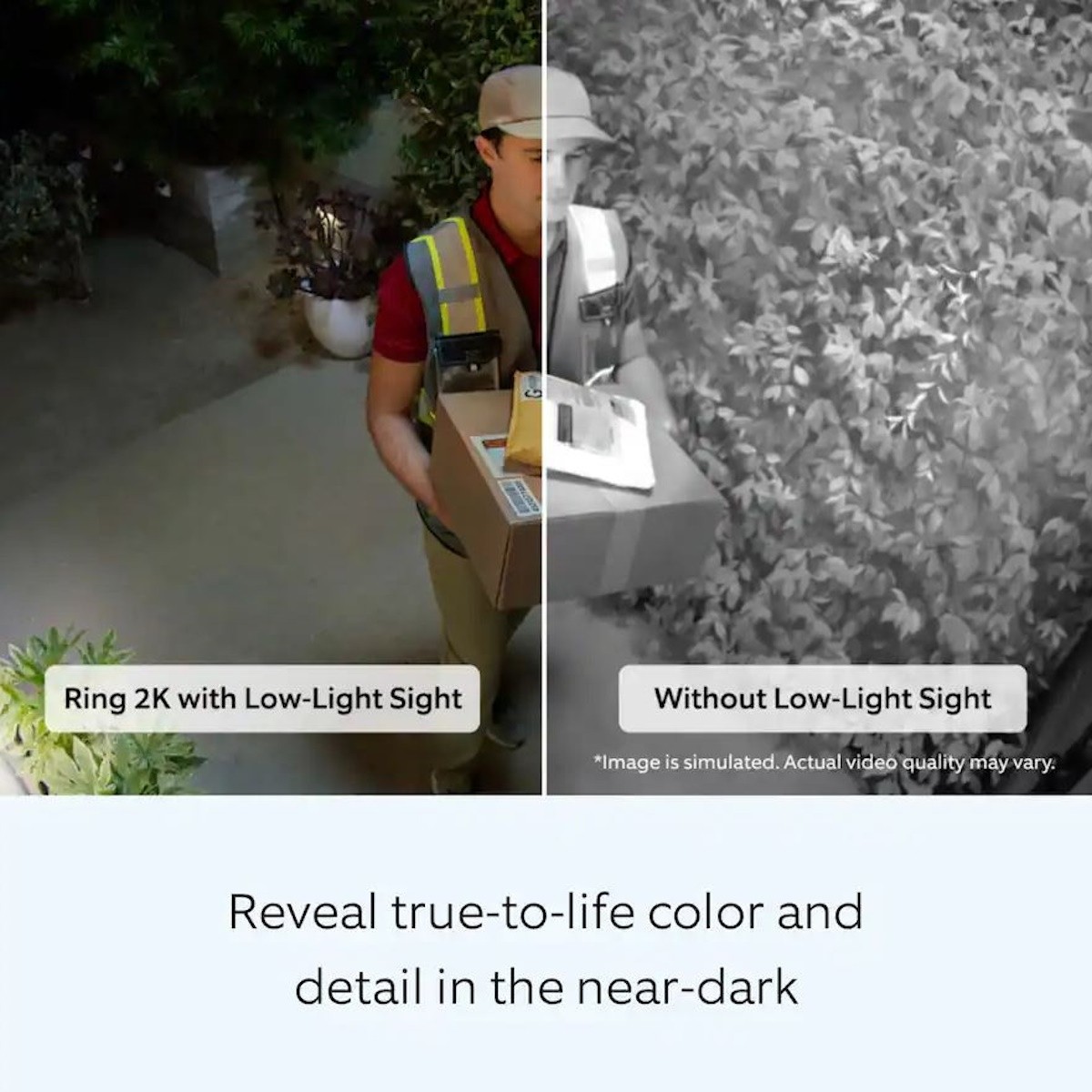 Ring Outdoor Cam Plus, Battery with 2K Video and Ring Vision, Low-Light Sight, a
