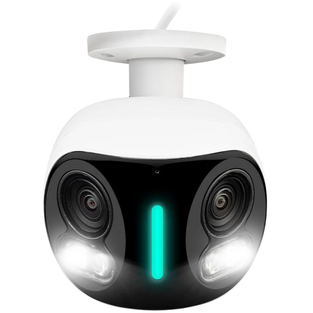Lorex H20 4K Dual Lens IP Wired Security Camera with Smart Security Lighting