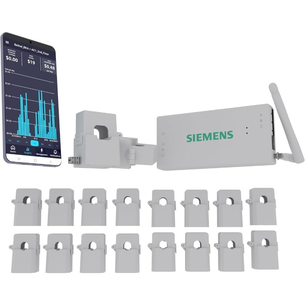 Smart Home Energy Monitor with 16-50Amp Circuit Sensors and 2-200Amp Main
