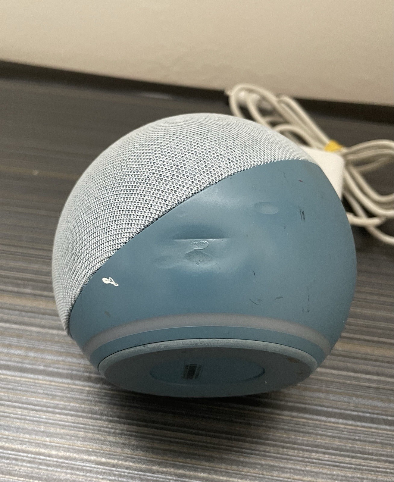 Amazon Echo Dot B7W644 Blue Gray 4th Generation Wireless Bluetooth Speaker -Read