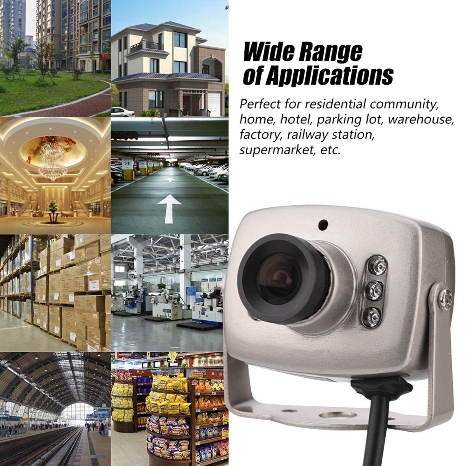 Mini 6LED Wired CMOS CCTV Security Camera Night Vision Digital Video Camera PAL