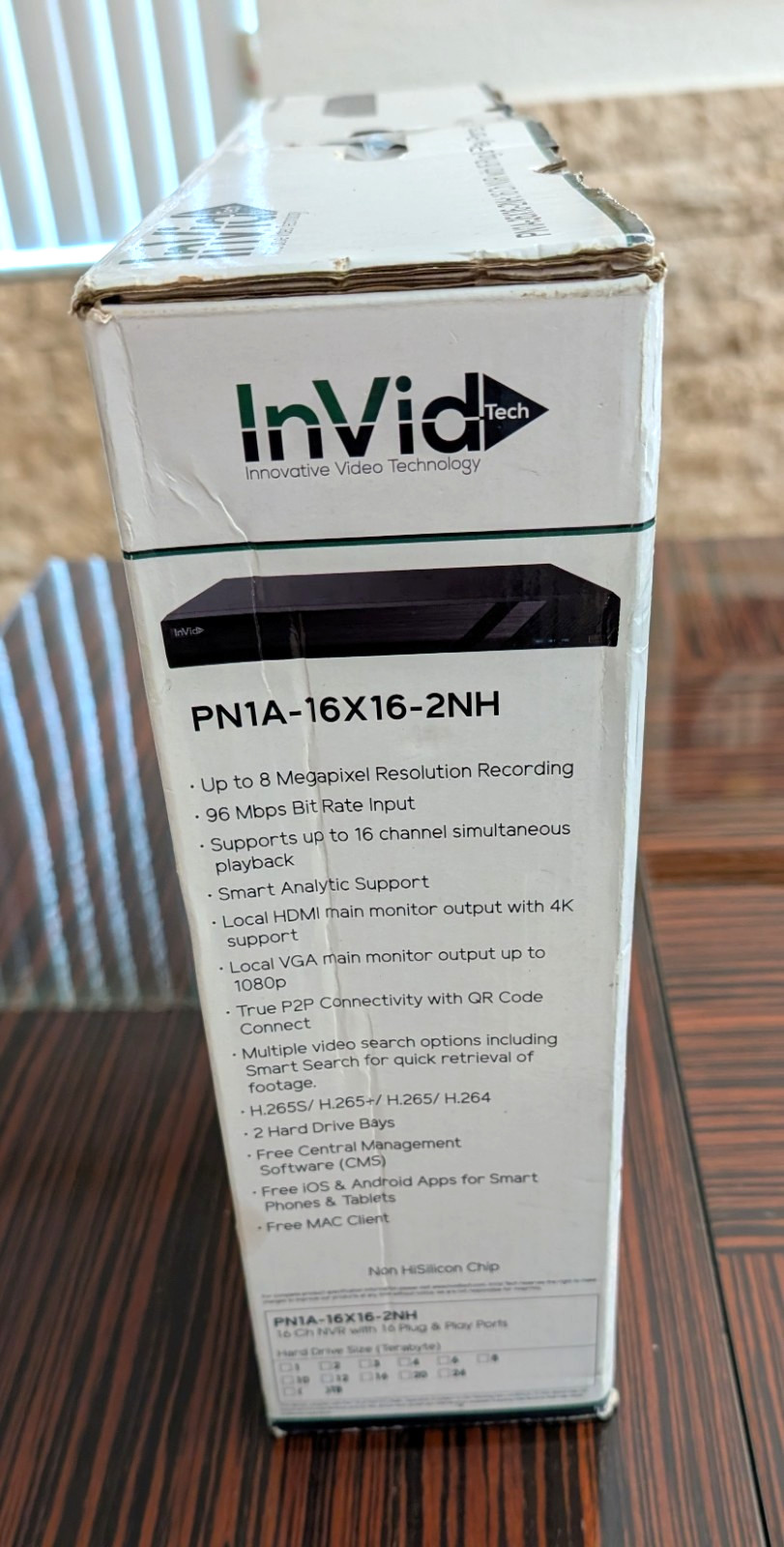 InVid Tech PN1A-16X16-2NH 16-Channel NVR Network Recorder Security System
