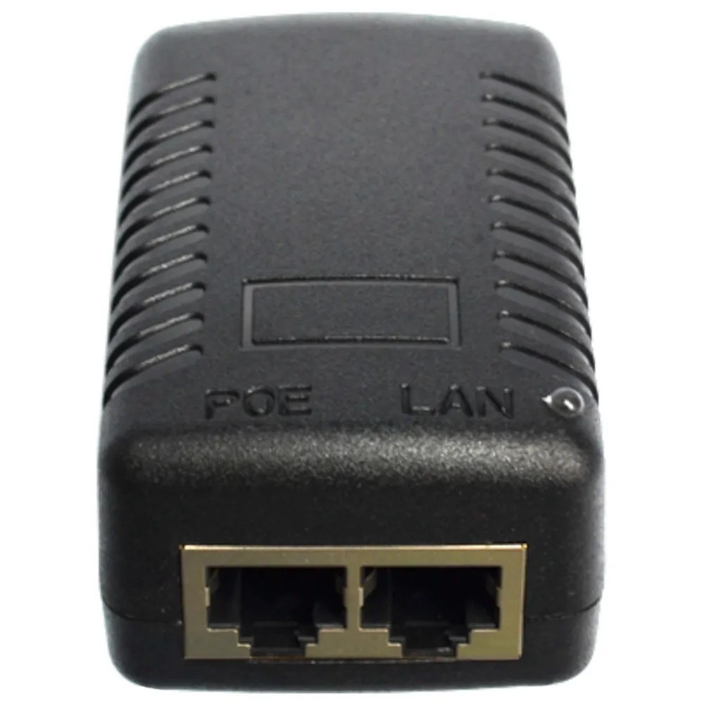 Gigabit POE Injector Adapter 48V 24W 0.5A 10/100/1000Mbps IEEE 802.3af 100M