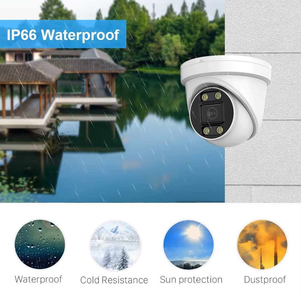 5MP Turret TVI AHD CCTV 4IN1 Camera Full Color Night Vision Metal Housing 2.8mm