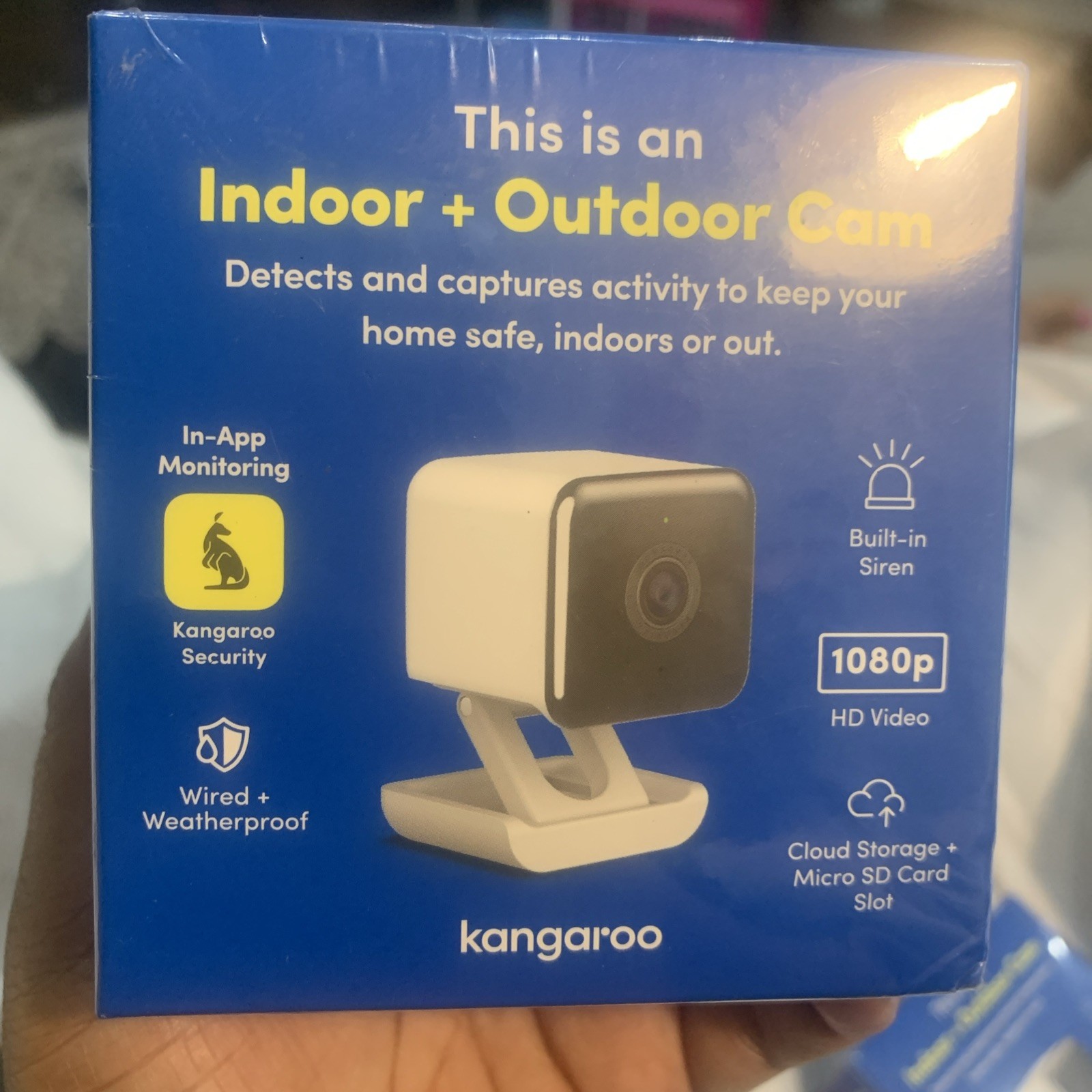 Kangaroo Indoor/Outdoor Wired 1080P Security Camera White (A0009) Brand New