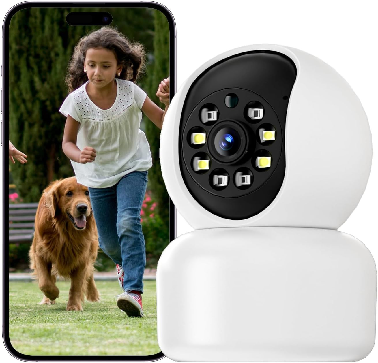 Hawkray 360° 2K 3MP Security Camera Indoor,2.4/5Ghz Wifi Smart Motion Alert with