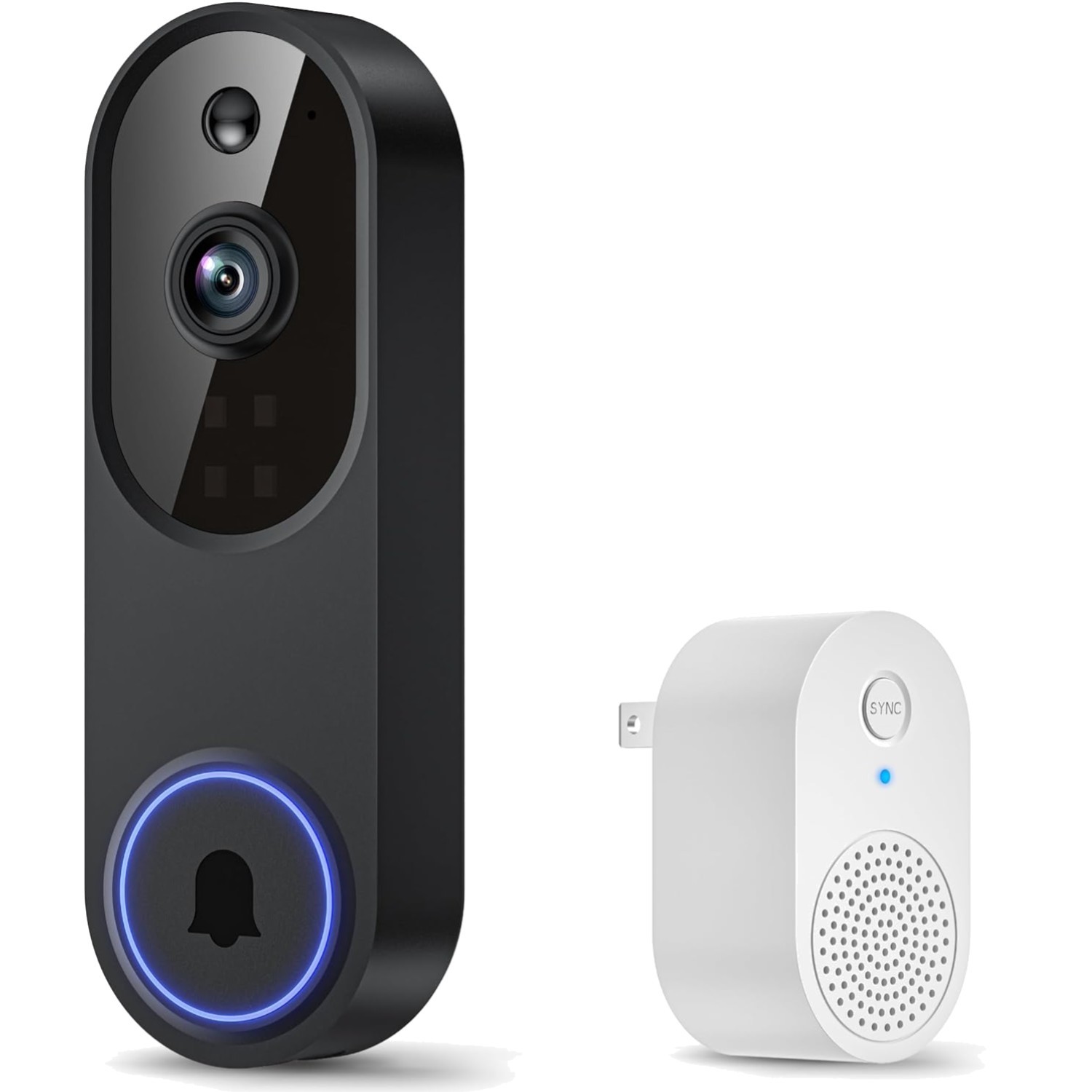 Battery-Powered 1080p Wi-Fi Doorbell with 2-Way Audio and Secure Cloud Storage