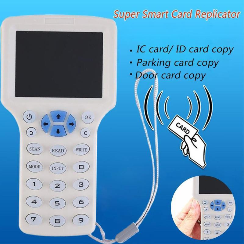 10 Frequency RFID NFC Card Copier Reader for IC ID Cards + 10PCS UID Cards