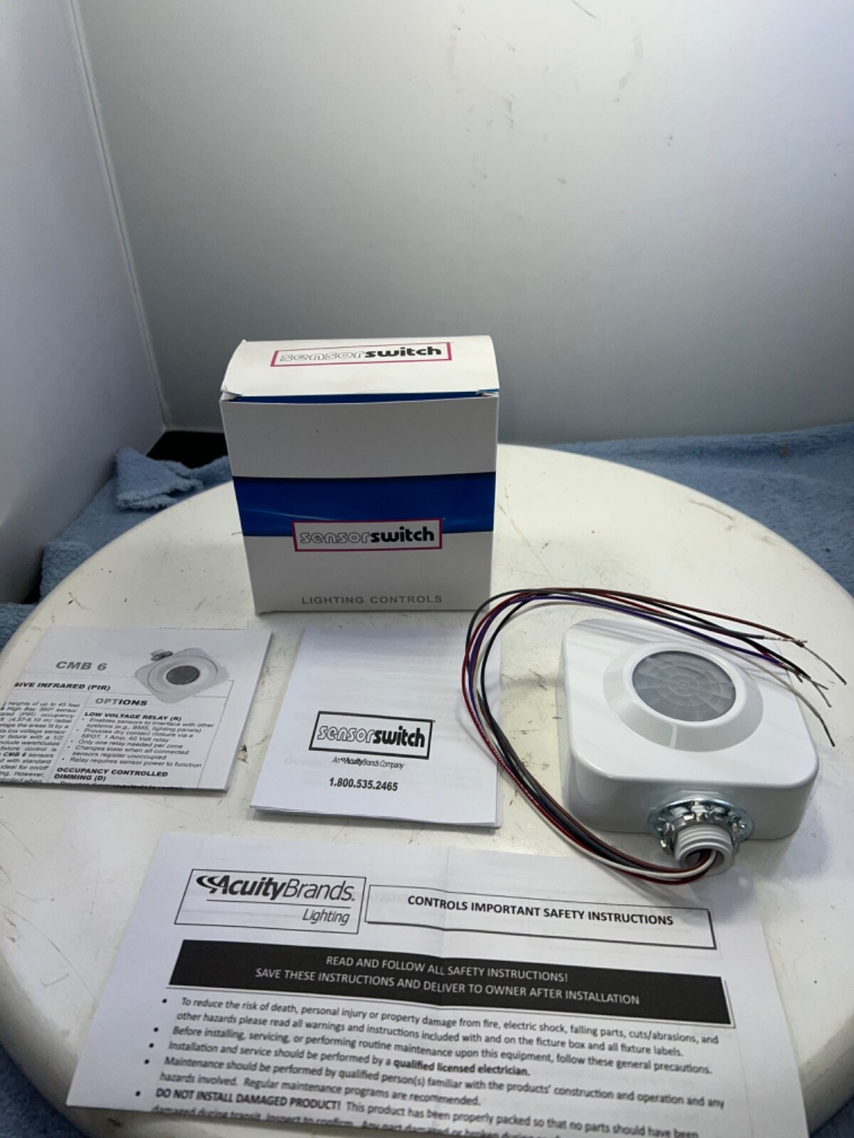SENSOR SWITCH CMB-6 HIGH-BAY OCCUPANCY SENSOR, FIXTURE MOUNT, 360° PIR, 12-24V