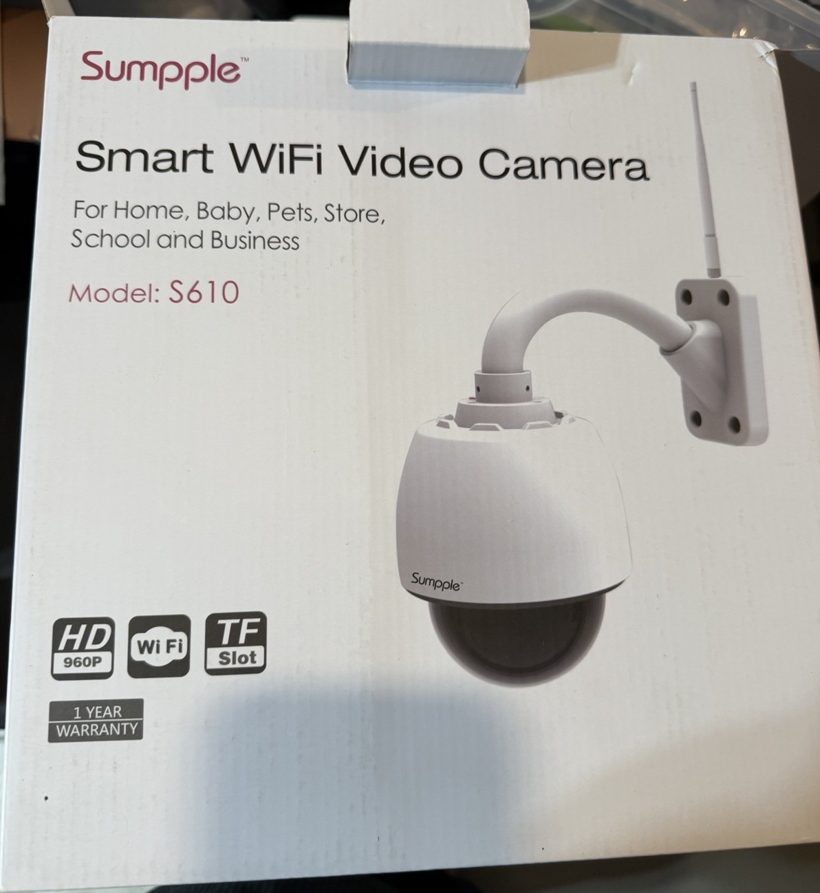 Sumpple S610 Outdoor Smart WiFi IP Security Camera PTZ 4X Optical Zoom 960P