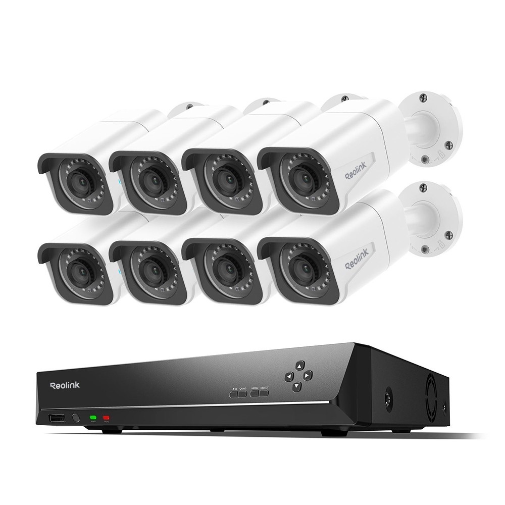 Reolink 4K 16CH 4TB NVR PoE Security Camera System 24-7 Recording RLK16-800B8