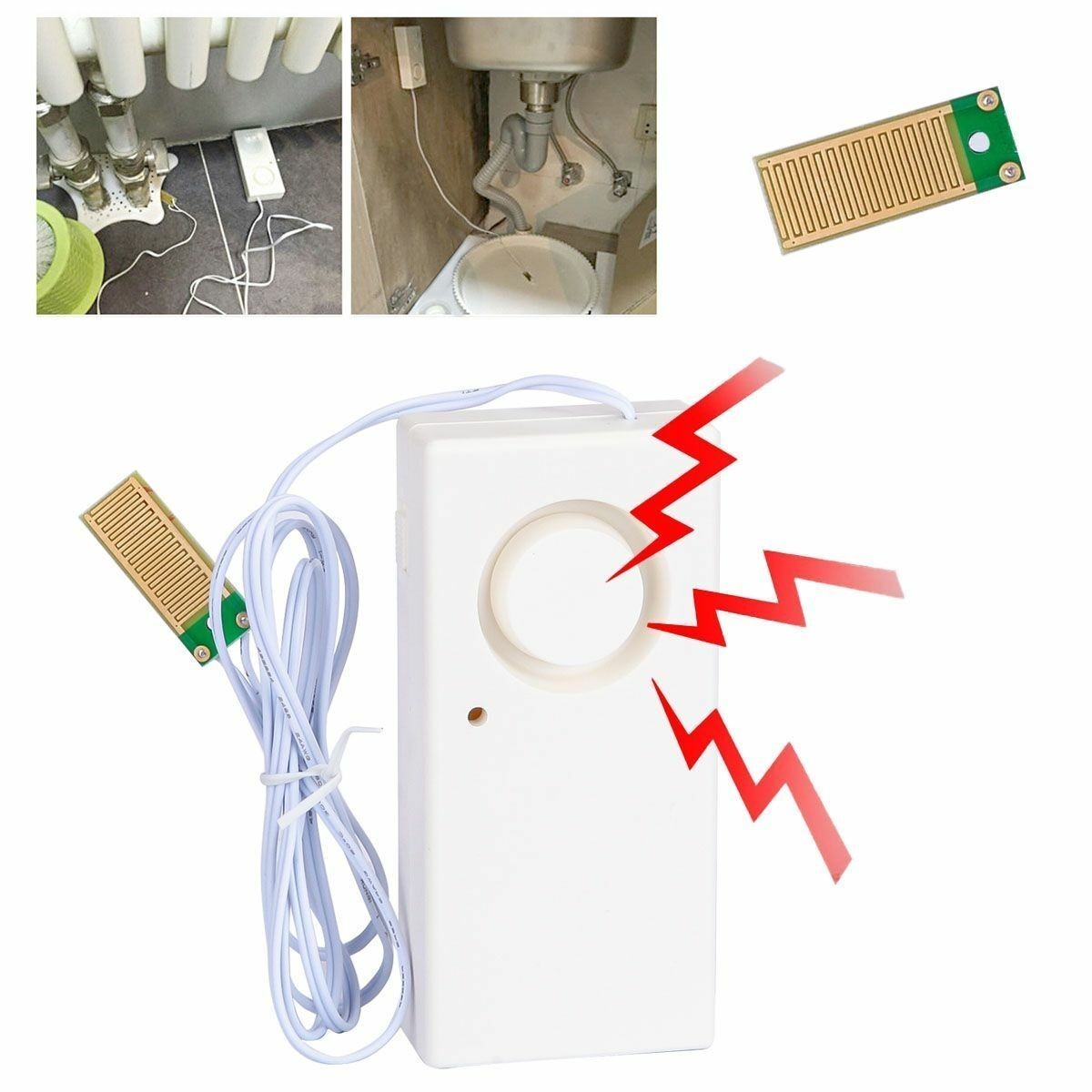 3Pcs Smart Water Leak Sensor Detector Alarm Flood Leakage Level Overflow Alarm