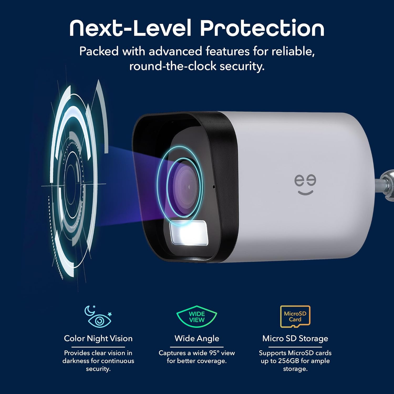 Hawk 3 4MP Smart Outdoor Security Camera – 2K Ultra HD Wifi Surveillance Camera