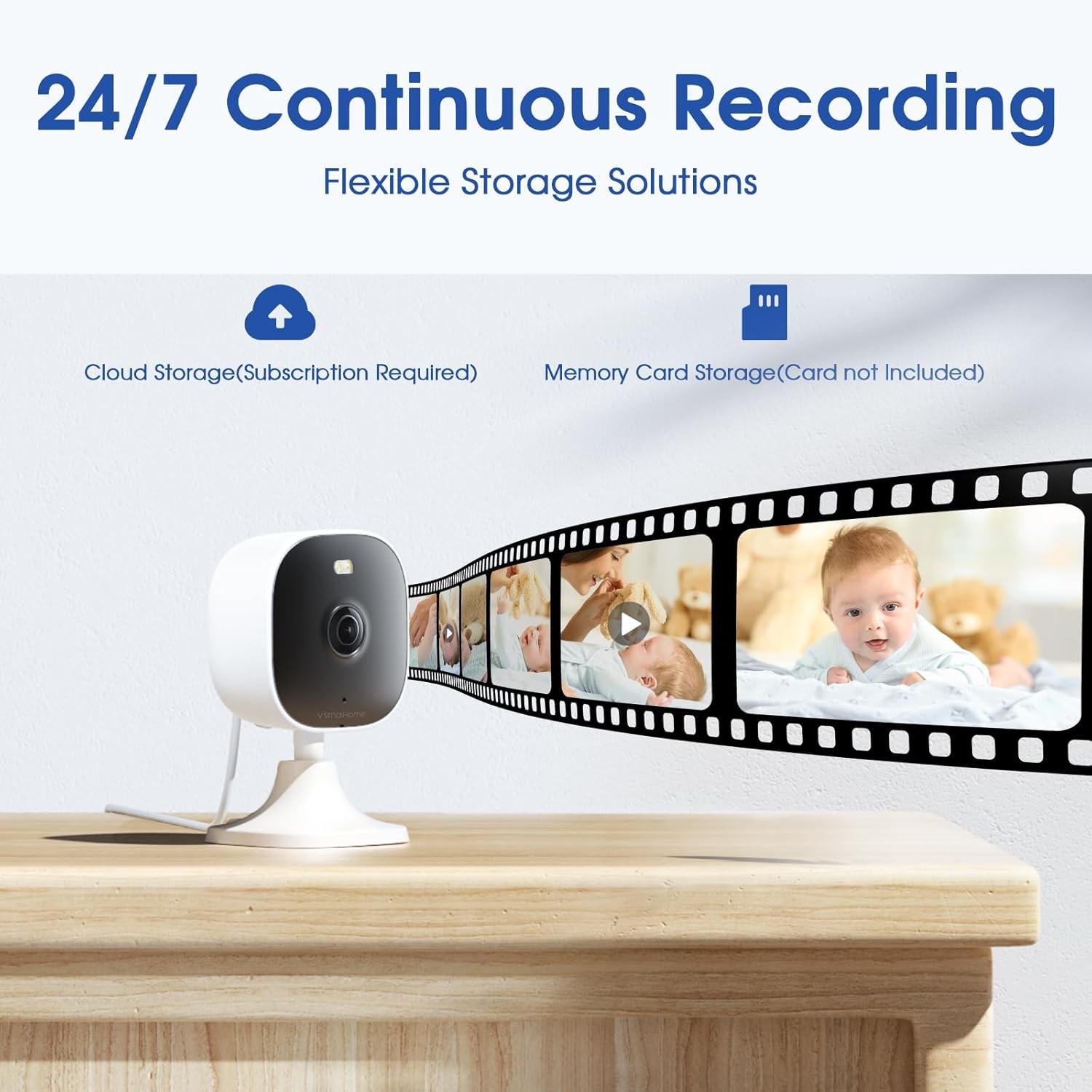 4MP Outdoor Indoor Cameras for Home Security, 2.4g/5g Cameras Plug and Play 2PCS
