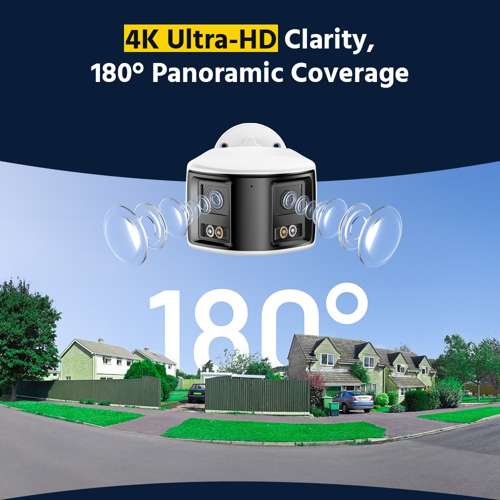 ANNKE 16CH NVR 4K POE 180° View Color Night Security Camera System Two Way Audio