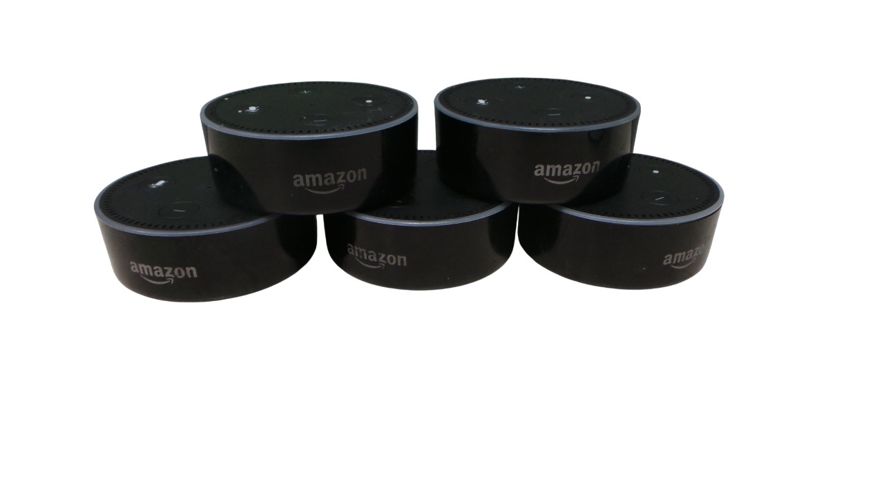 Lot of 5 Amazon RS03QR Echo Dot 2nd Gen Smart Speaker – Free Shipping
