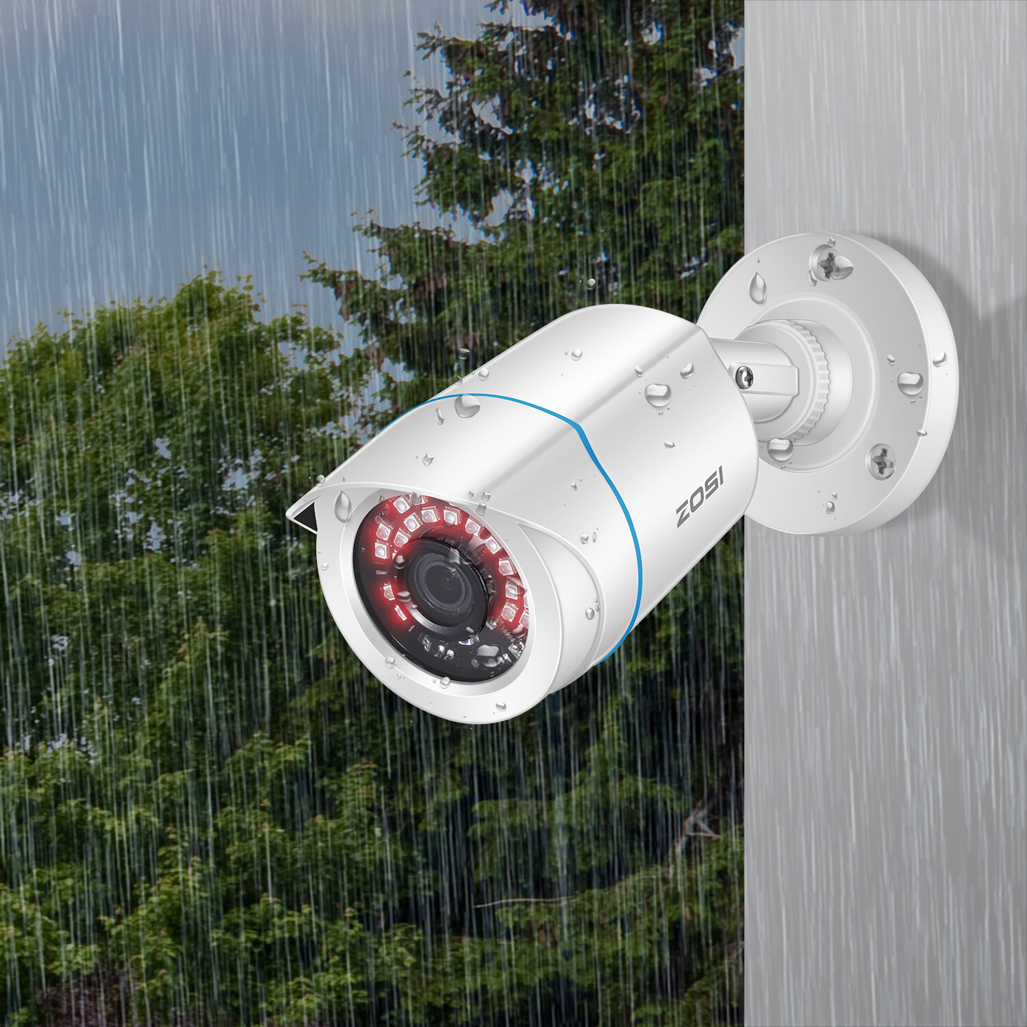 ZOSI H.265+8CH 5MP Lite DVR Security Camera System 1080P Home IR Night CCTV IP66