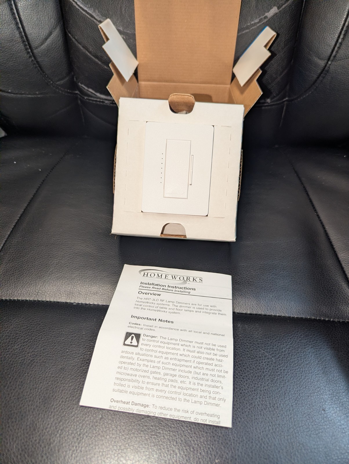 Lutron Homeworks HRT-3LD-SW Table Top Dimmer – Snow/White – NEW