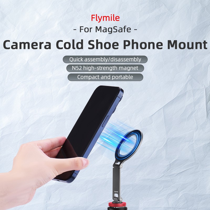 1/4 Adapter Magsafe Folding Cold Shoe Mount Camera Phone Photography Accessories