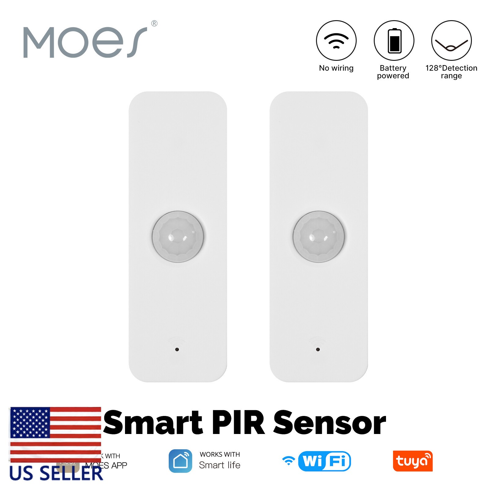 1pc MOES WLAN Smart PIR motion sensor Human body detector APP remote monitoring