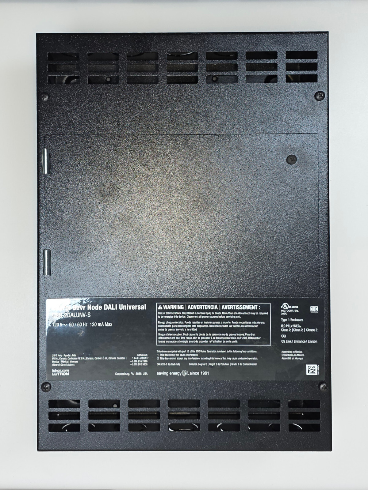 Lutron – Energi Savr Node Panel Enclosure – DIN Rail, Mains Bus Bar, Ships Free!