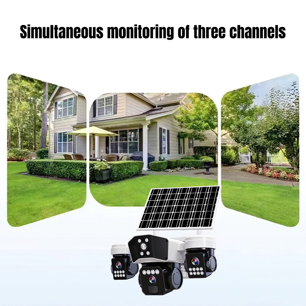 Solar Battery Powered WiFi Outdoor Security Camera Wireless Pan Tilt Home NEW