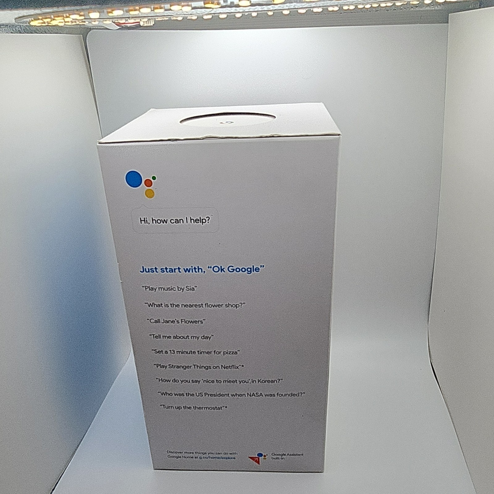 Google Home Smart Speaker w/ Google Assistant, Wi-Fi, White/Gray