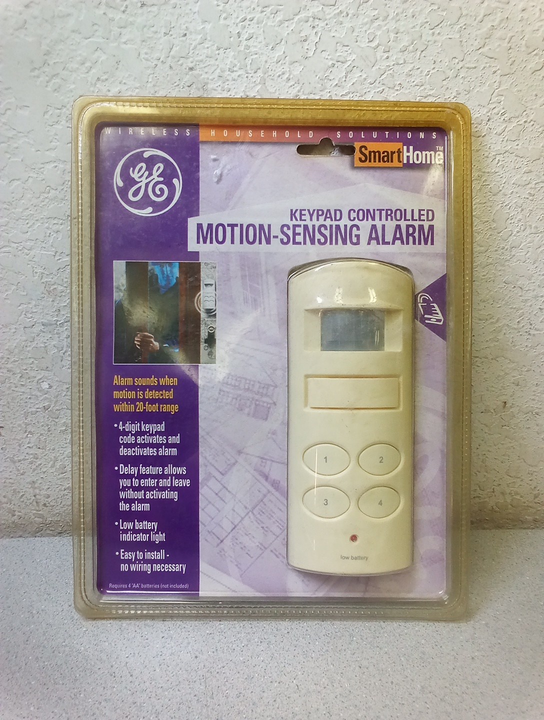 GE SmartHome Key Pad Controlled, Motion Sensing Alarm