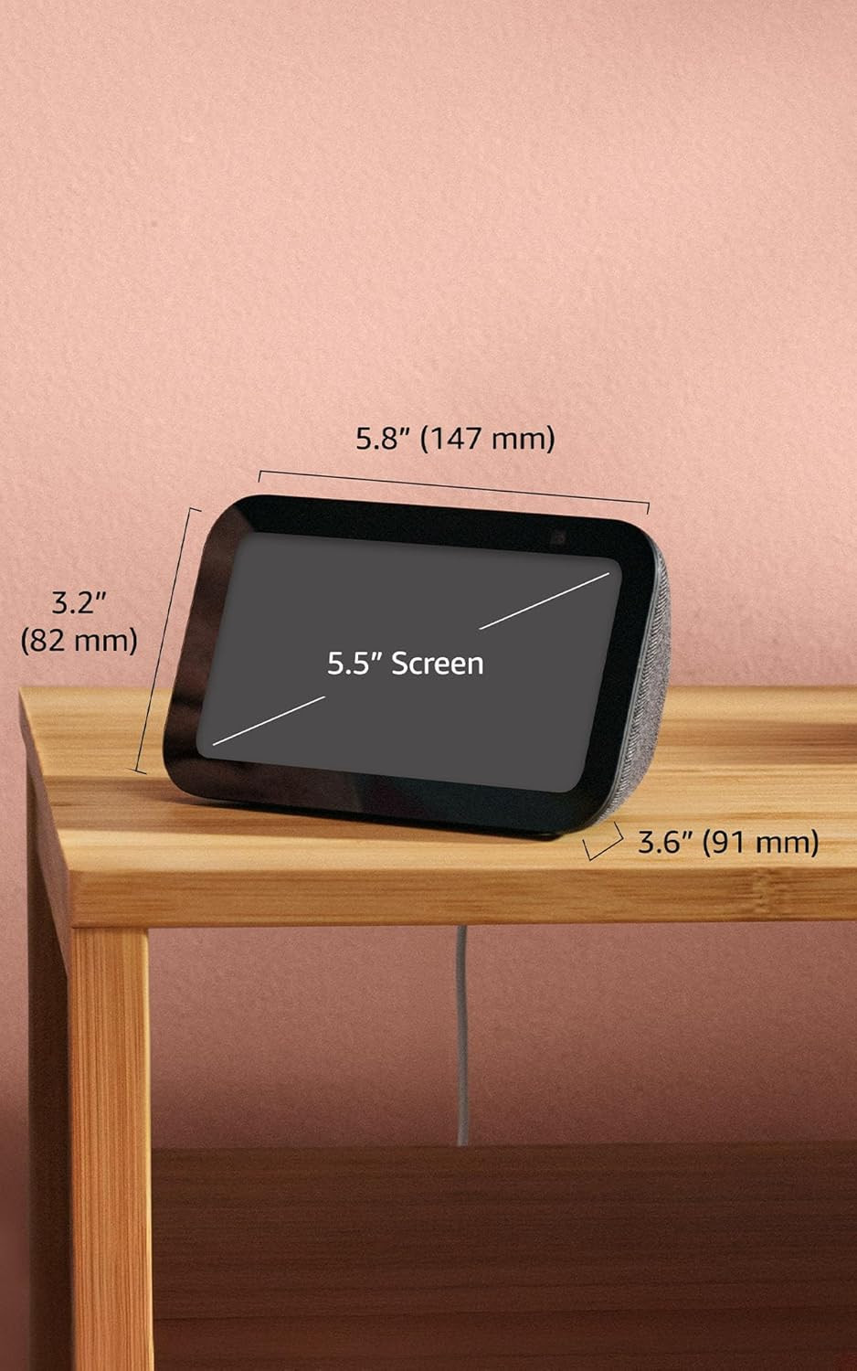 Echo Show 5 (Newest Model), Smart Display, Designed for Alexa+, 2X the Bass and
