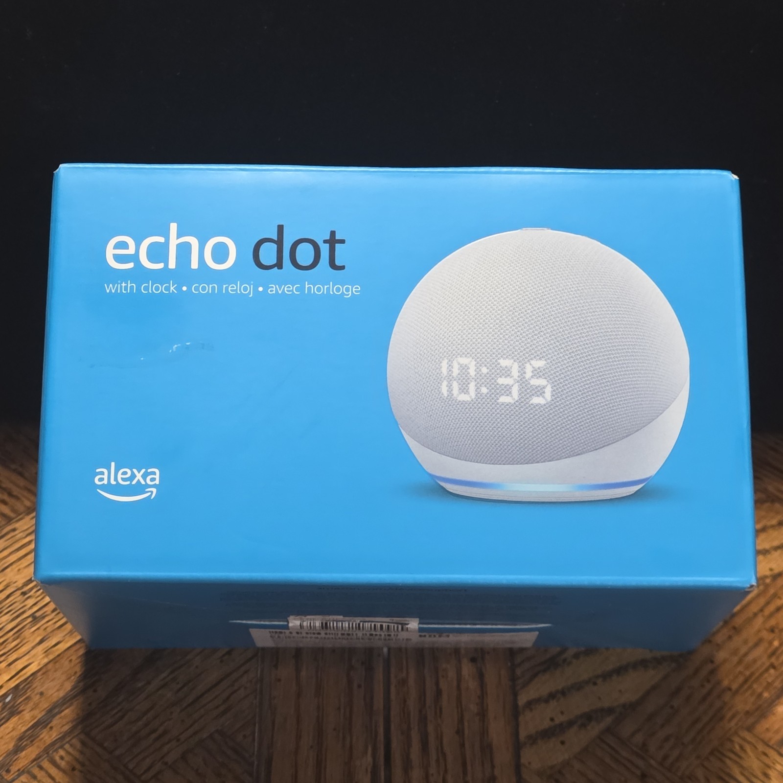 Amazon Echo Dot with clock 5th Gen Smart Speaker – Glacier White