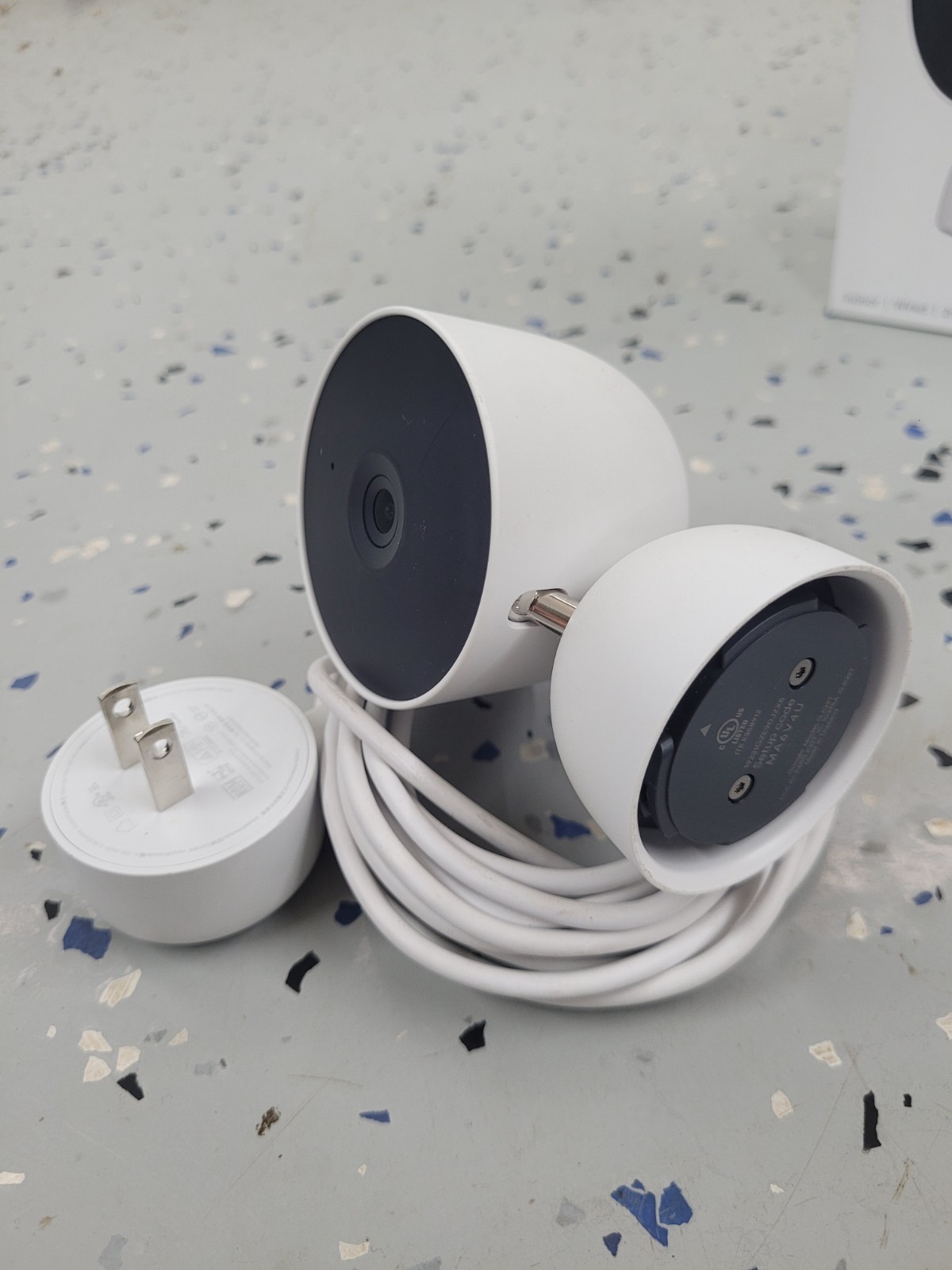 Google Nest Cam Wired Indoor Surveillance Camera – Snow (GA01998-US)