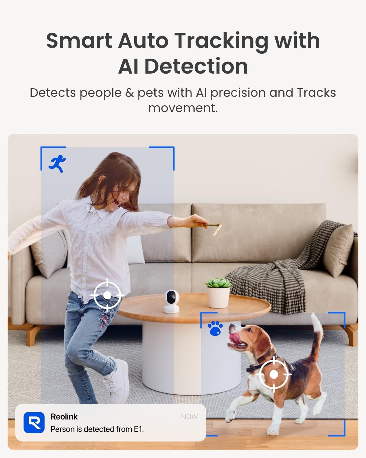 REOLINK Home Security Camera System, E1(2 2 Count (Pack of 1), White-2Pack