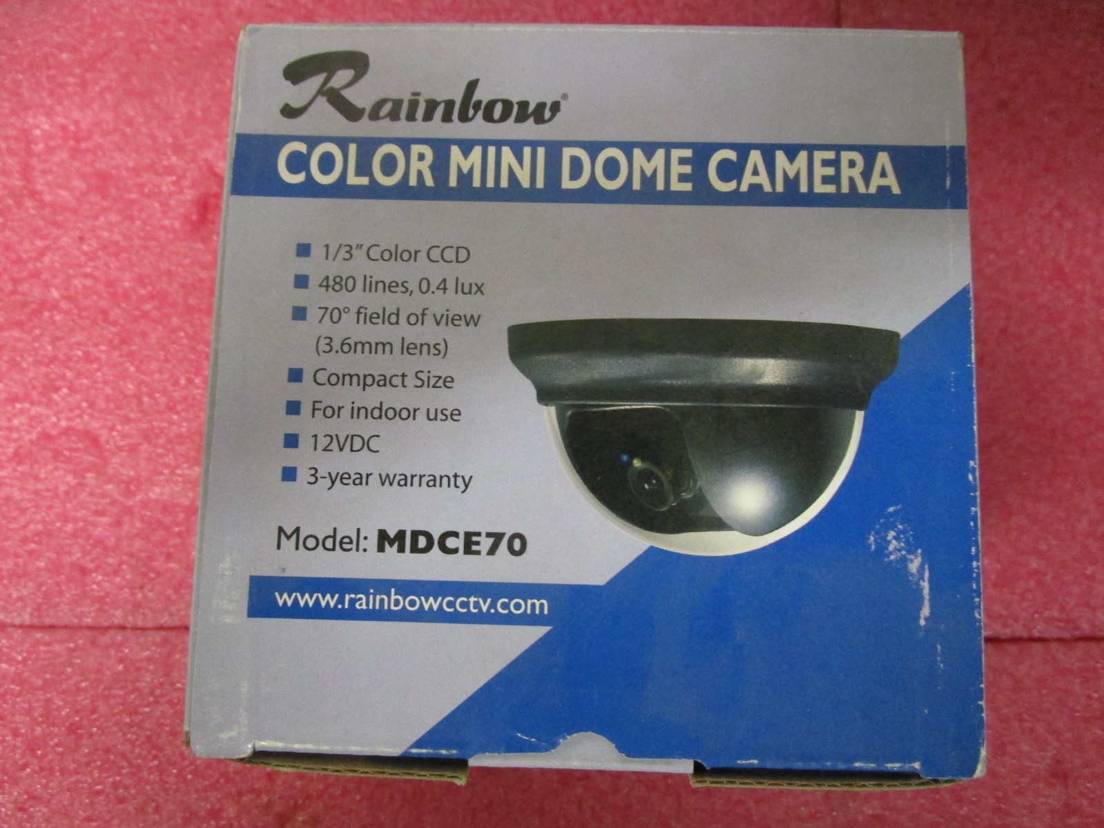 Rainbow MDCE70 Color Mini Dome Camera 1/3″ Color CCD