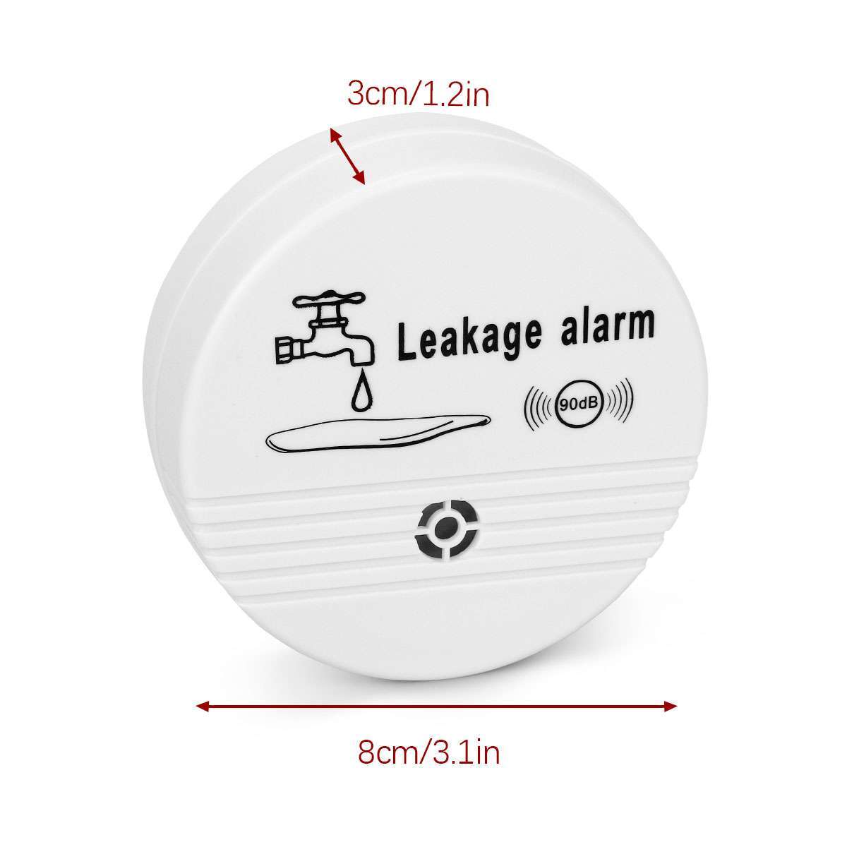 Automatic WaterLeak Detector 90/120dB WaterSensor Alarm Flood Alert for Basement