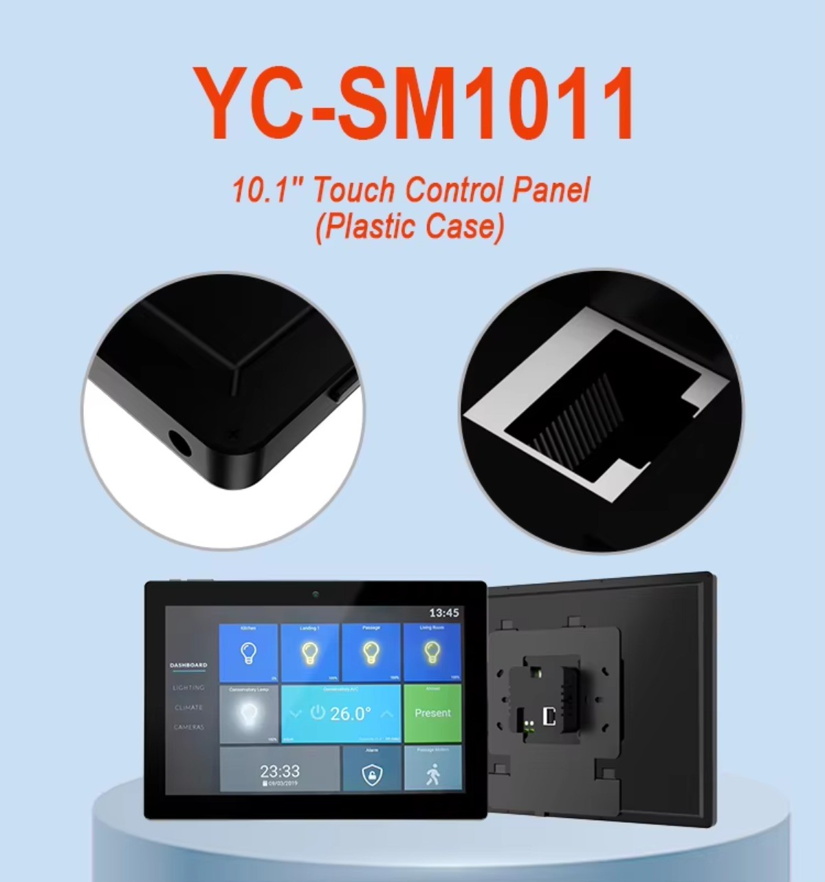 Industrial 10.1inch Android11 Tablet Display RK3568 Touch Screen Wall Mount