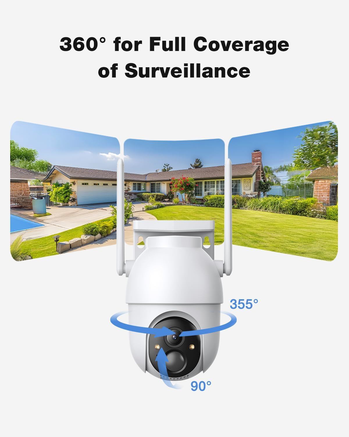 Solar Security Cameras Wireless Outdoor with Built-In Local Storage, No Subscrip
