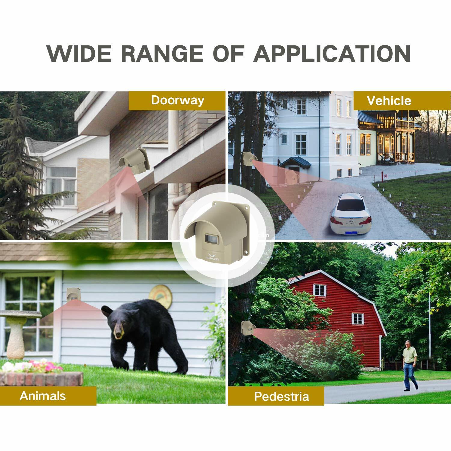 Driveway Wireless Alarm Alert System 1/4 Mile Security Motion Sensor Portable