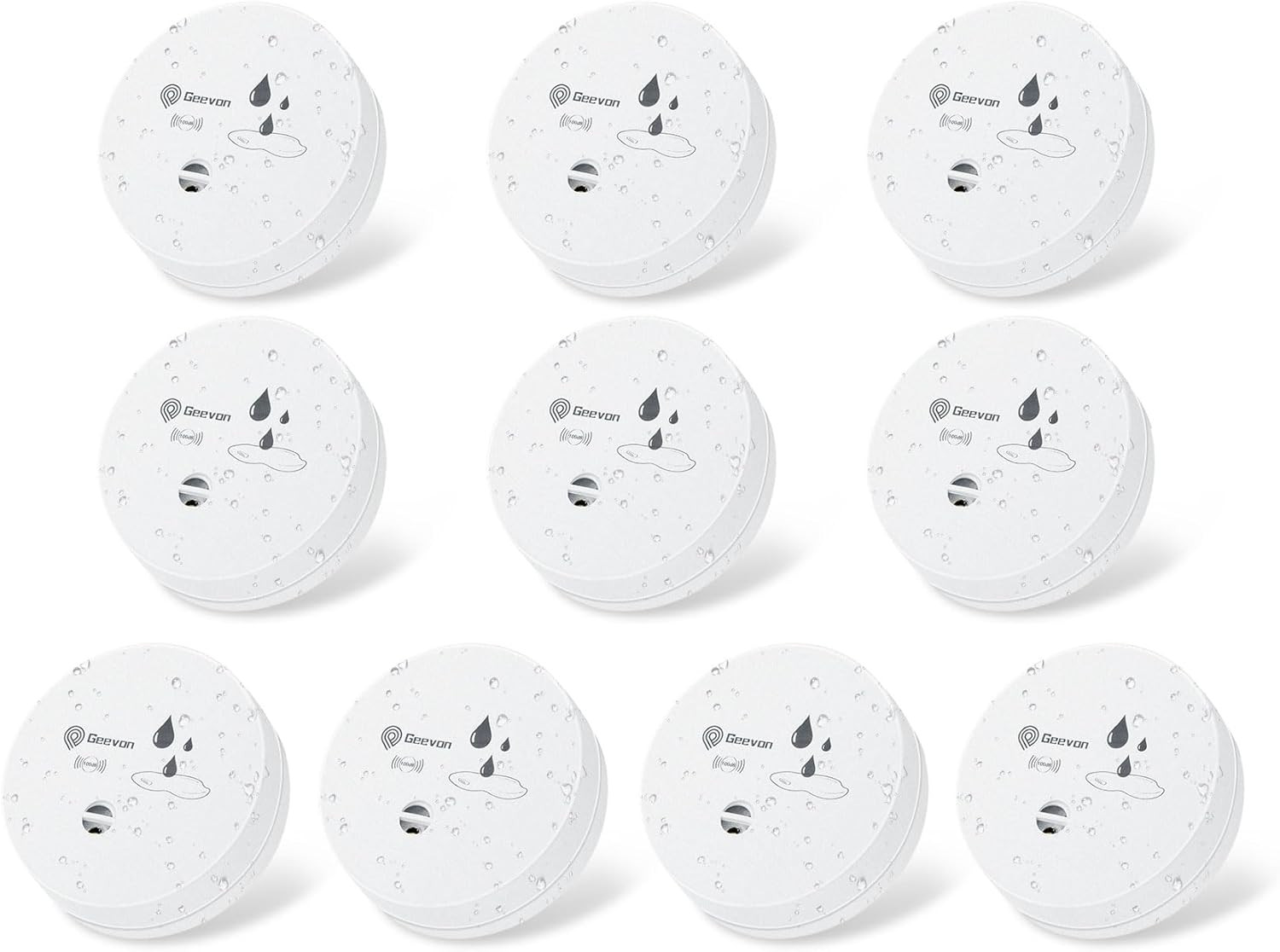 10 Pack Water Leak Detectors – 100dB Alarms for Home Safety & Flood Prevention