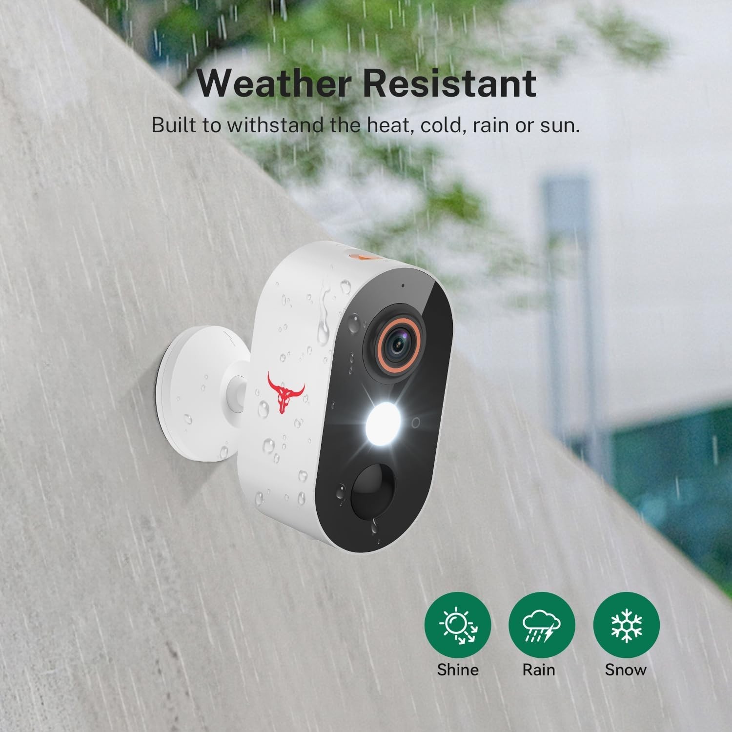 1080p Wireless Security Camera with AI Human Detection, Night Vision