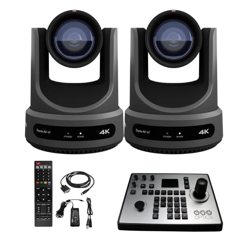 PTZOptics Move SE 20x 1080p Zoom Camera Gray 2 Pack Bundle